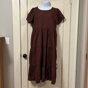 NWOT Tradlands Chalet Tiered Dress size XS Earth